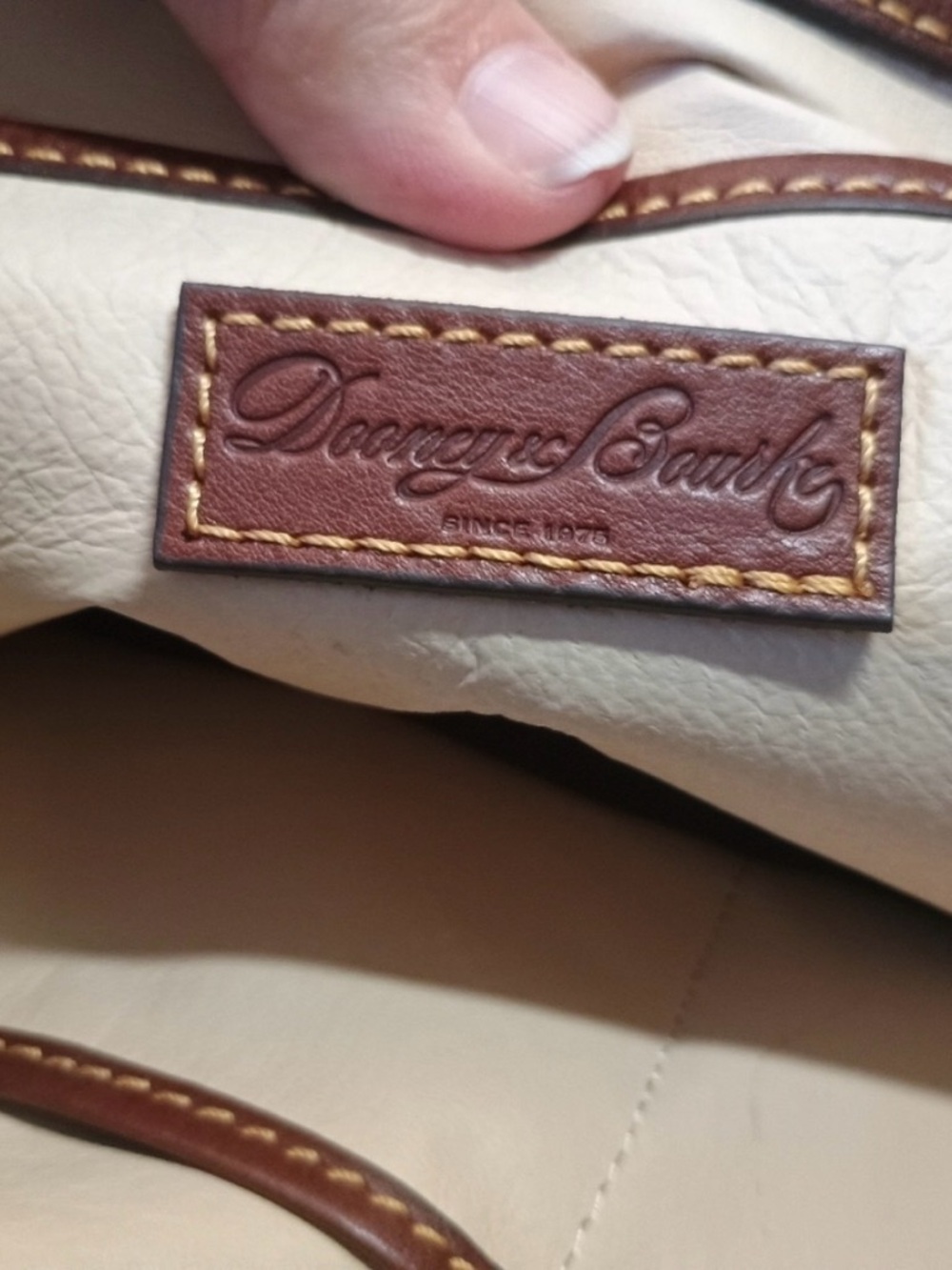 Dooney & Bourke Florentine Vacchetta LeatherTote Bag with Brass Hardware - Picture 6 of 12